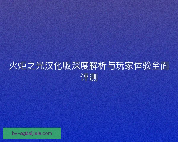 火炬之光汉化版深度解析与玩家体验全面评测